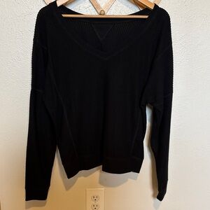 Aeropostale Classic Black V-Neck Sweater